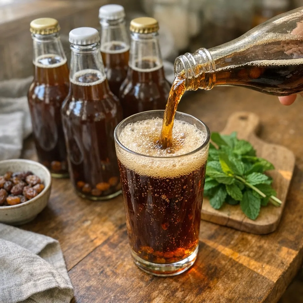 Квас: крок 11. Розлийте у скляні пляшки з щільними кришками, залишаючи 3-4 см вільного місця до горлечка, та охолодіть