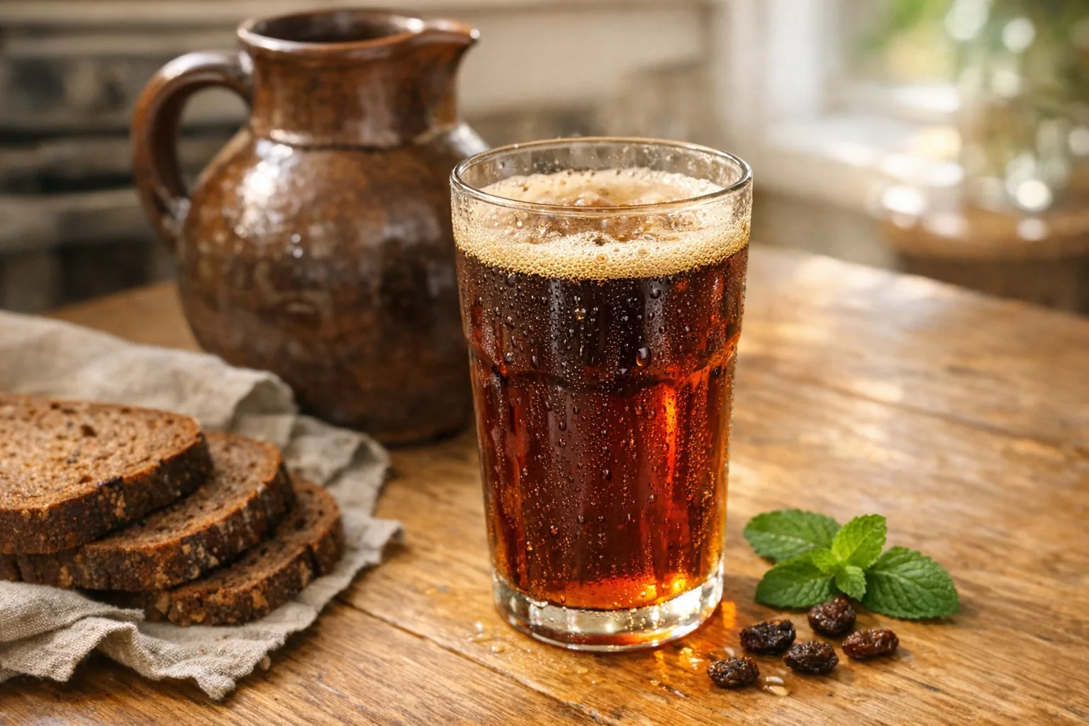 Kvas (Квас) Kvas (Квас) recipe photo: Traditional fermented rye beverage. Slightly tangy, refreshing, and naturally probiotic