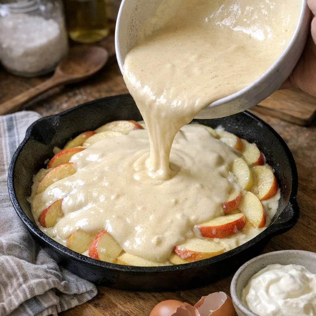 Sharlotka (Шарлотка) recipe, step 7: Bake for 35-45 minutes until golden and a toothpick comes out clean