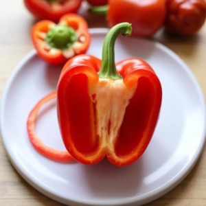 1/2 red bell pepper (thinly sliced)